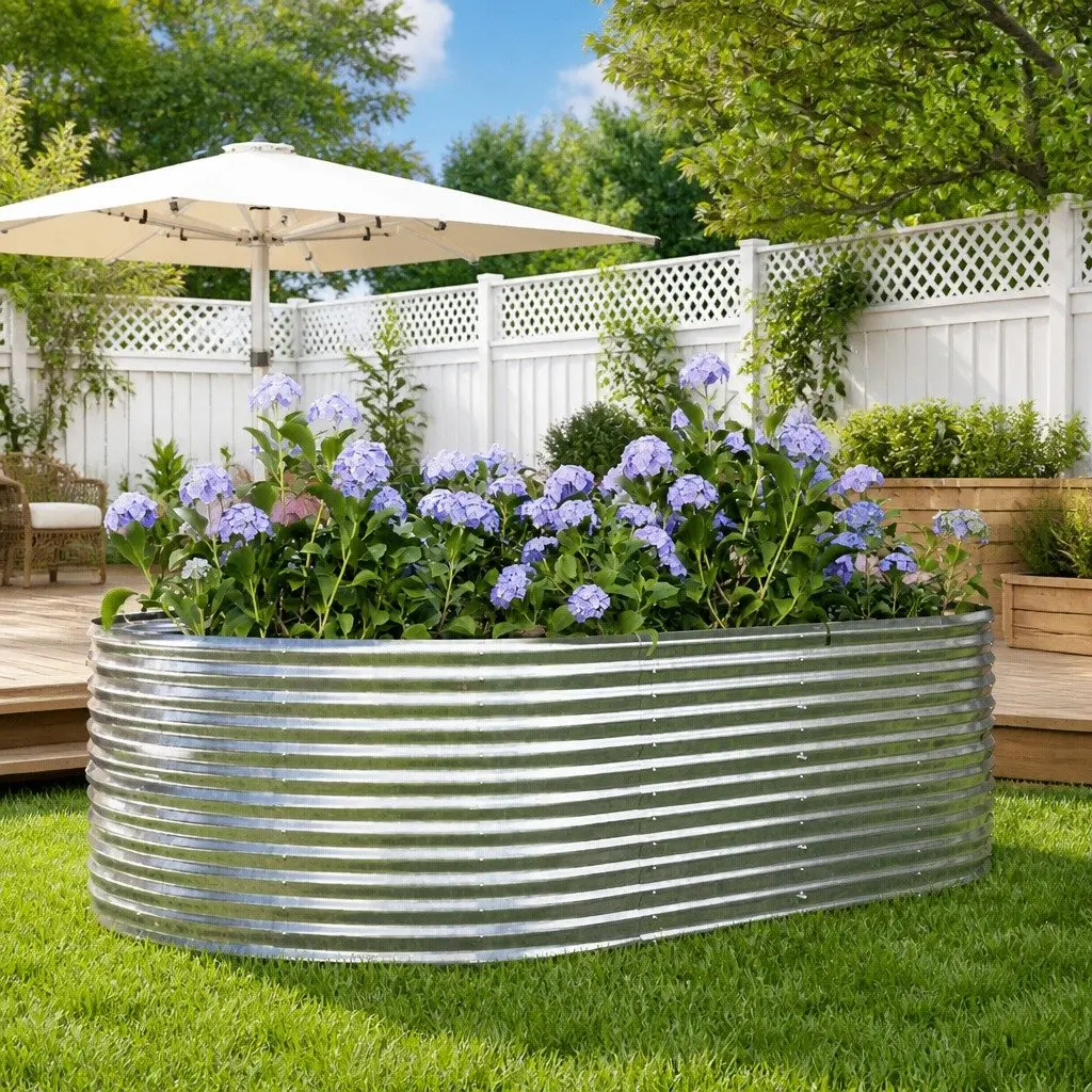 Silver Garden Raised Bed Planter 212 x 140 x 68 cm