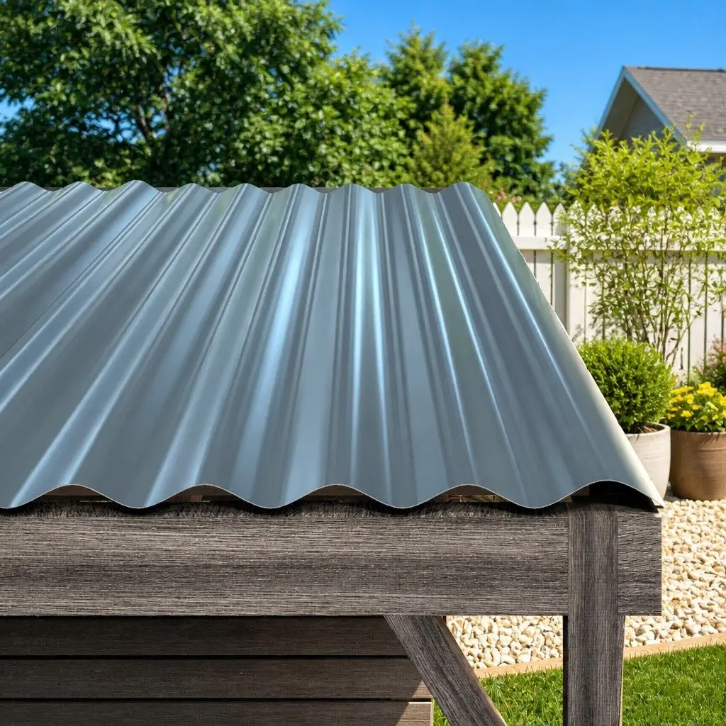 Metal Roof Panels 36 pcs Grey Corrugated Sheets