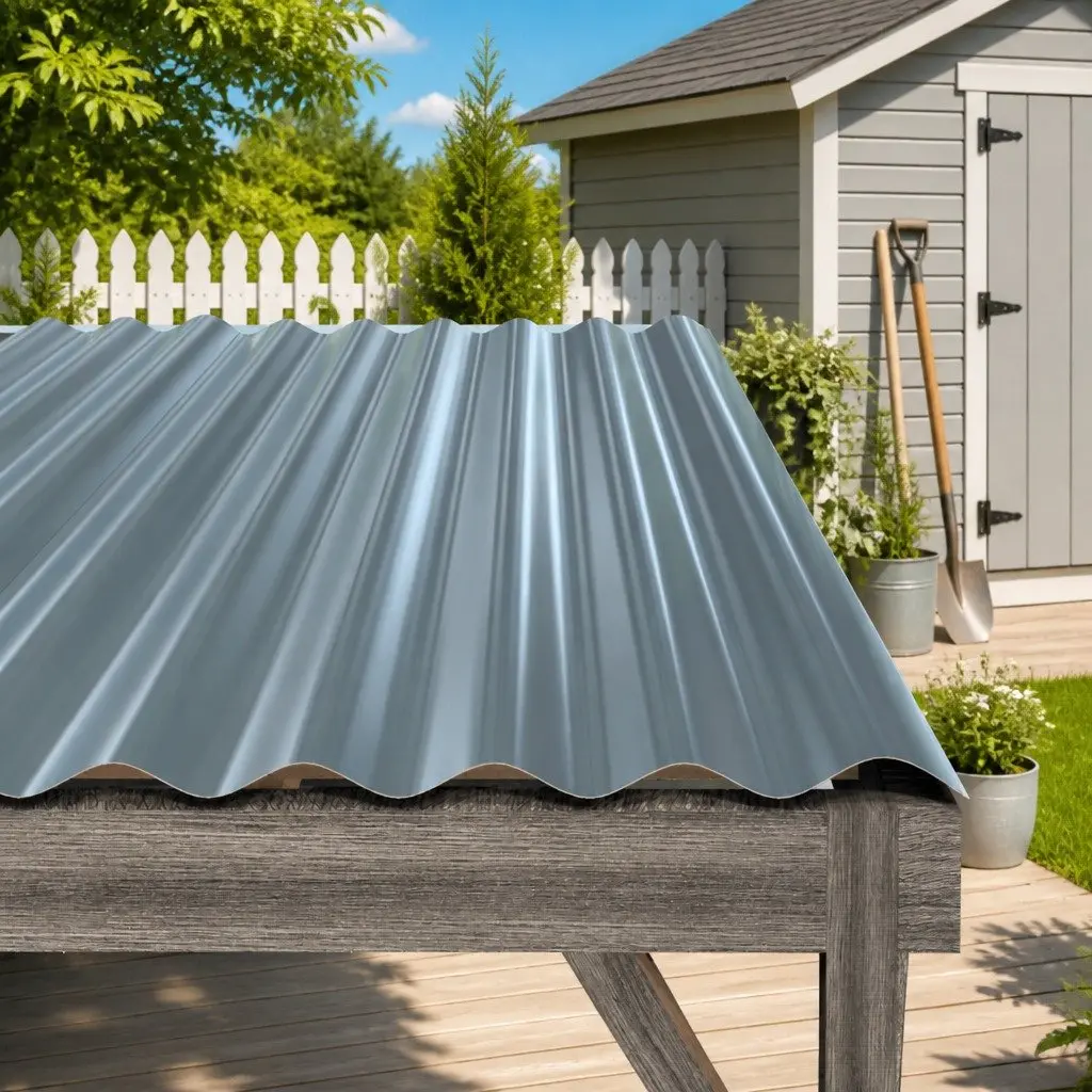 Metal Roof Panels for Shed Garage 100x36cm 12 Piece Grey