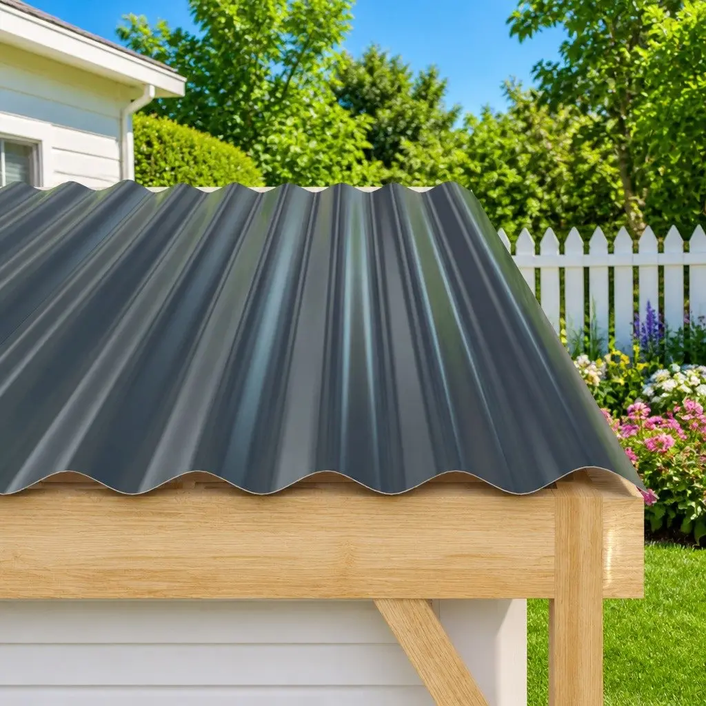 Roof Panels for Sheds Garages 100x36 cm Galvanised Steel 12 Piece