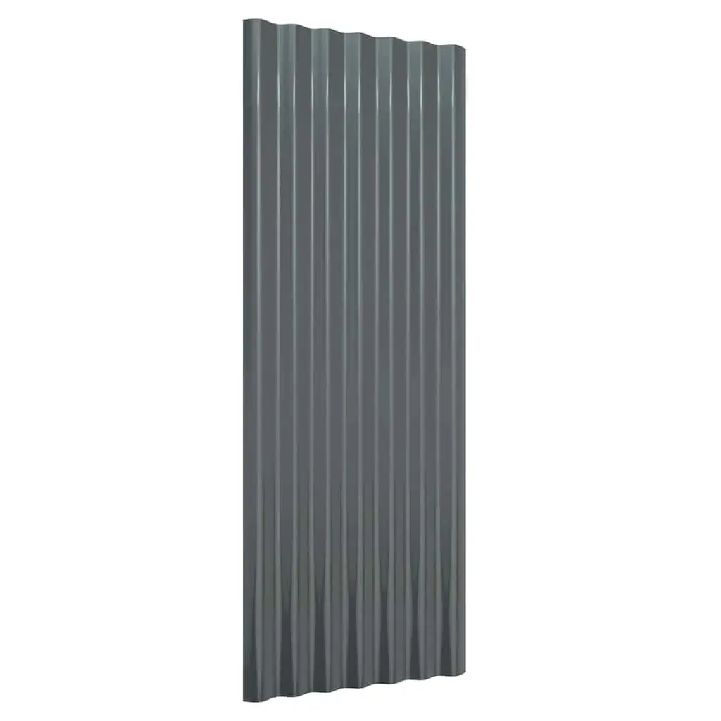 Roof Panels for Sheds Garages 100x36 cm Galvanised Steel 12 Piece