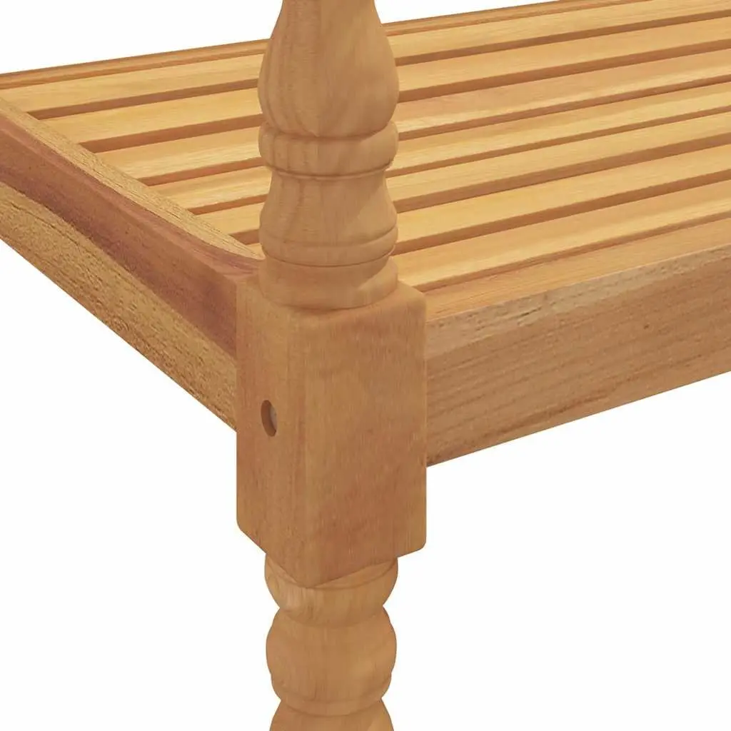 Outdoor Bench 150cm Wooden Garden Seating with Armrests Backrest Curved Design