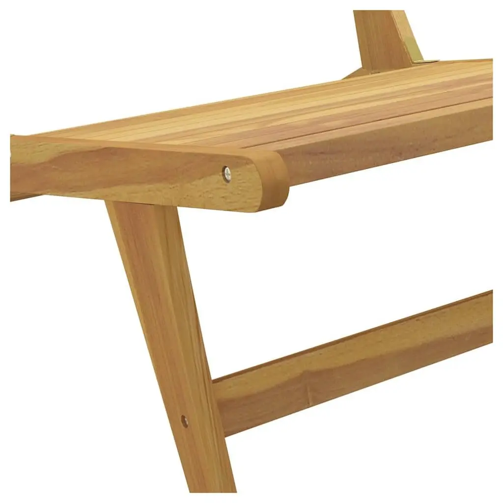 Garden Chair with Footrest Outdoor Patio Furniture Solid Teak Wood Foldable