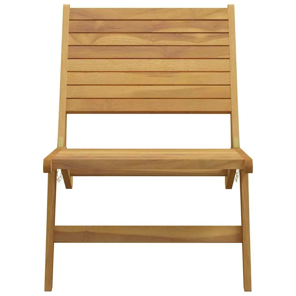 Garden Chair with Footrest Outdoor Patio Furniture Solid Teak Wood Foldable