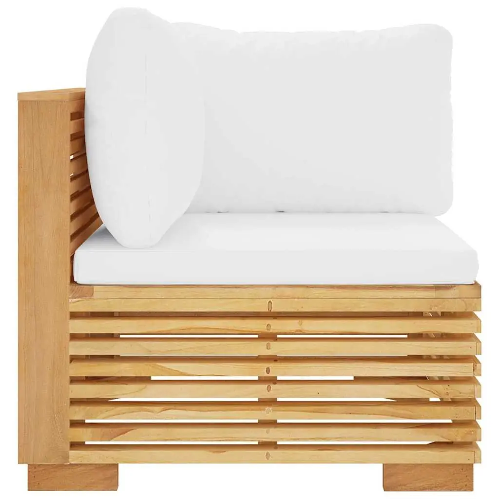 Outdoor Corner Sofa Sectional Patio Garden Furniture with Cream Cushions