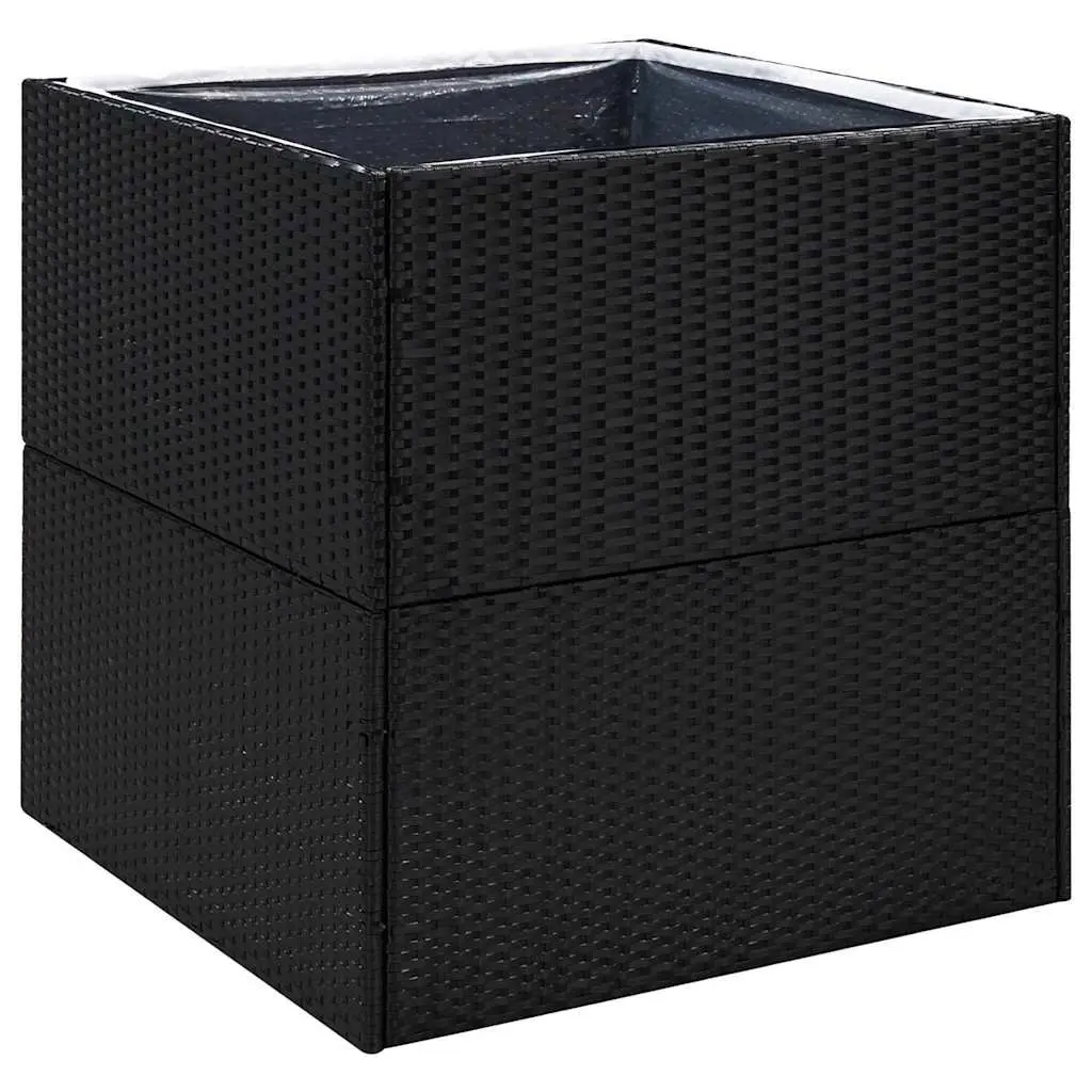 Black Garden Planter Box 80x80x80 cm
