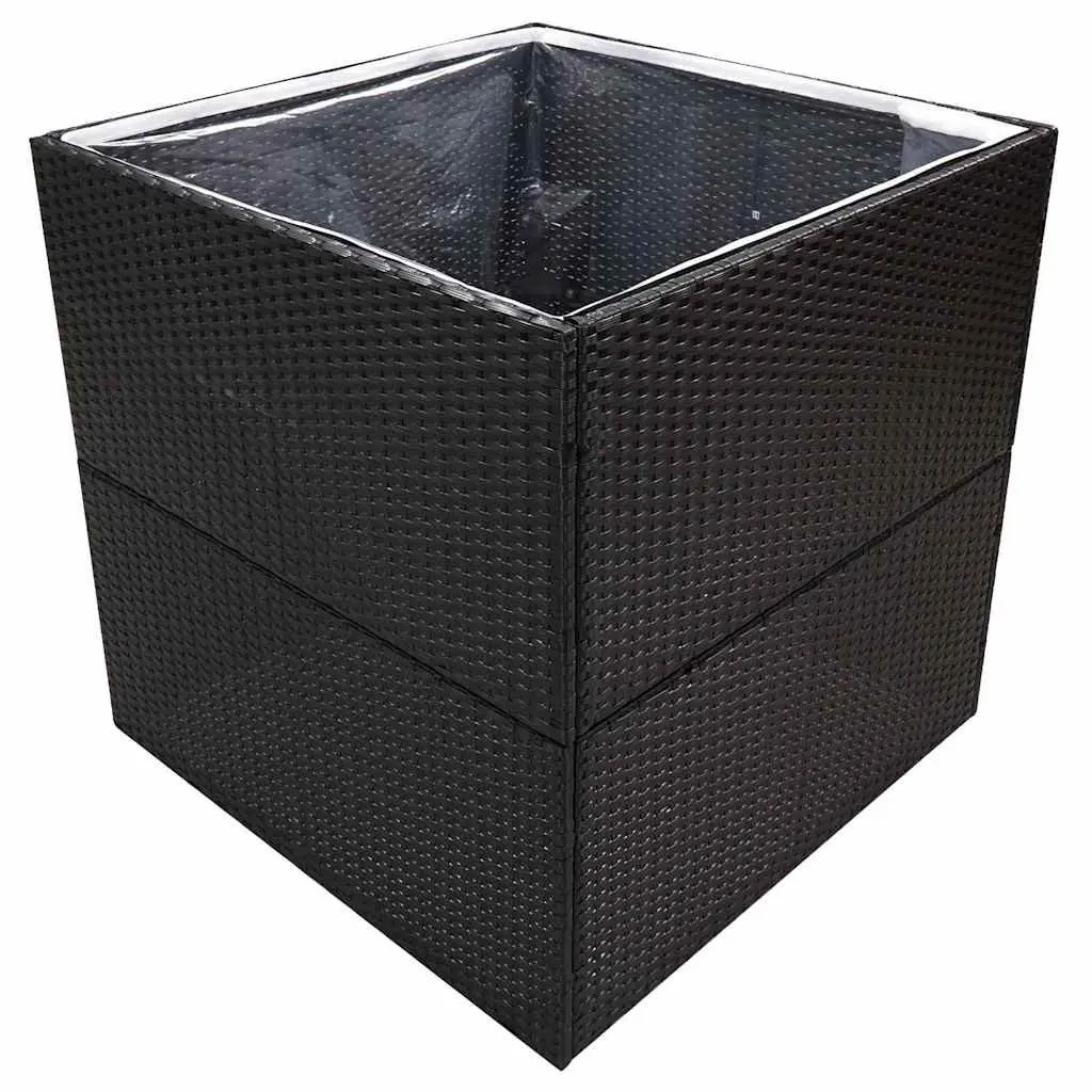 Black Garden Planter Box 80x80x80 cm