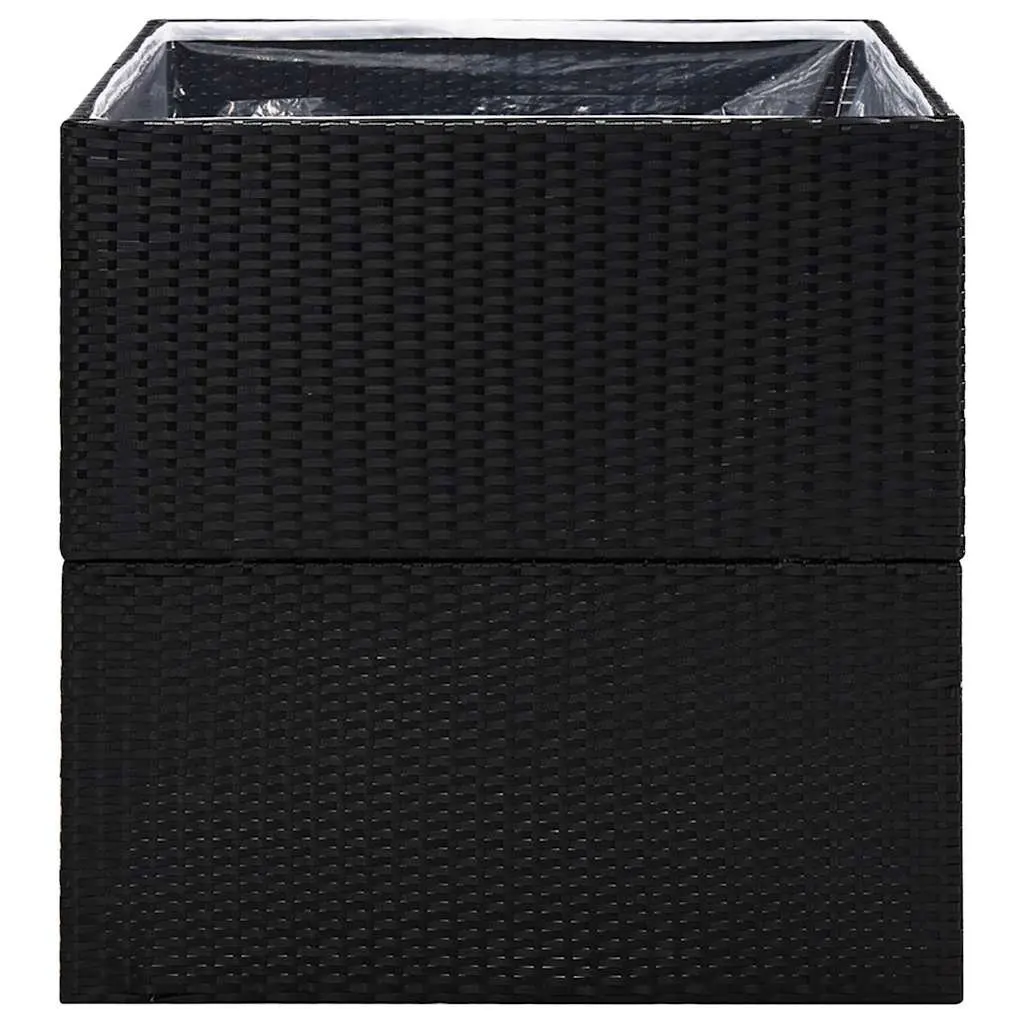 Black Garden Planter Box 80x80x80 cm