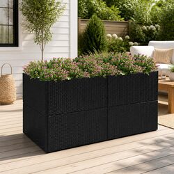 Garden Planter Box Specifications: 157x80x80cm, Black
