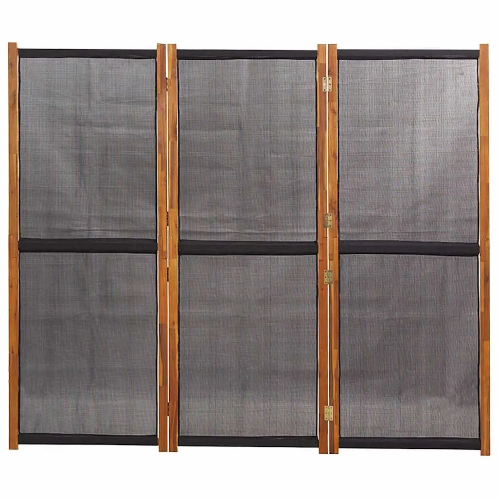 3-Panel Black Folding Privacy Screen