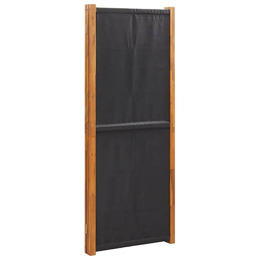 3-Panel Black Folding Privacy Screen