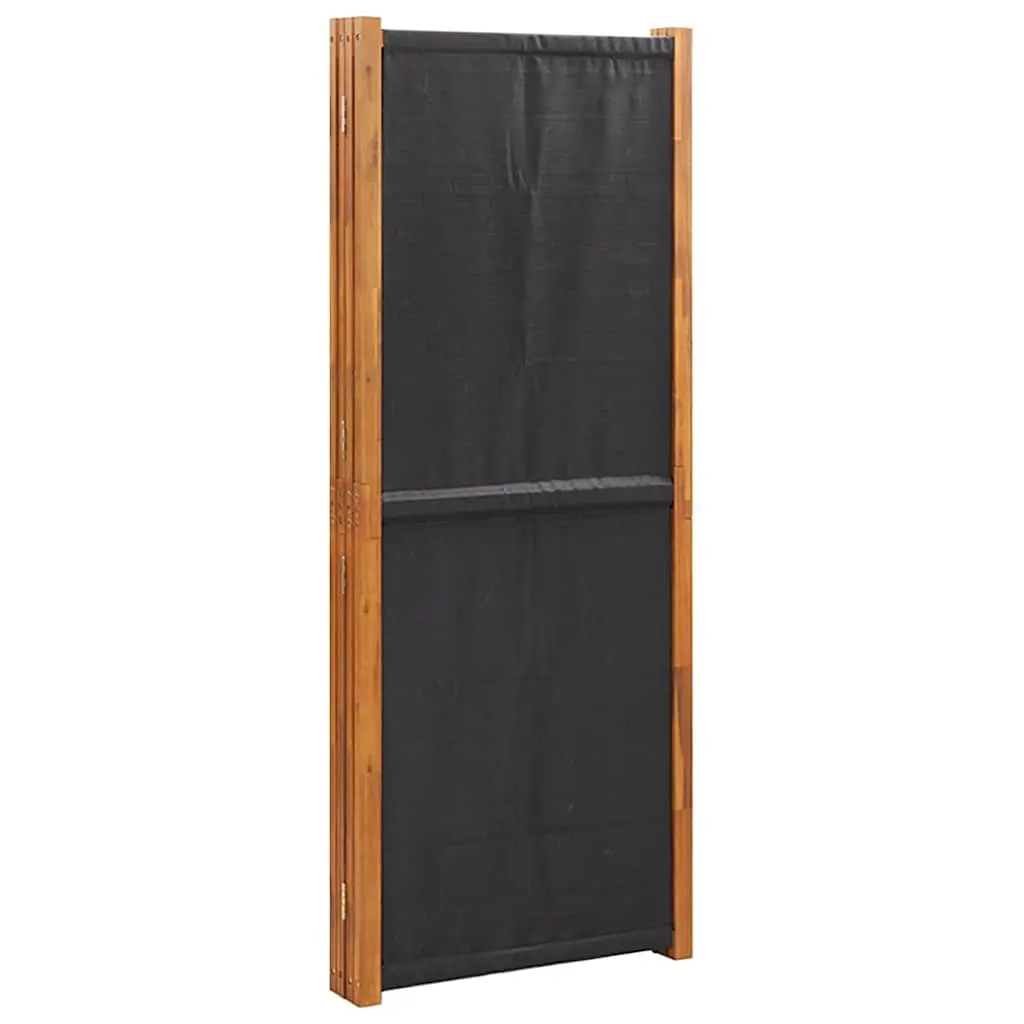 5-Panel Black Foldable Privacy Screen