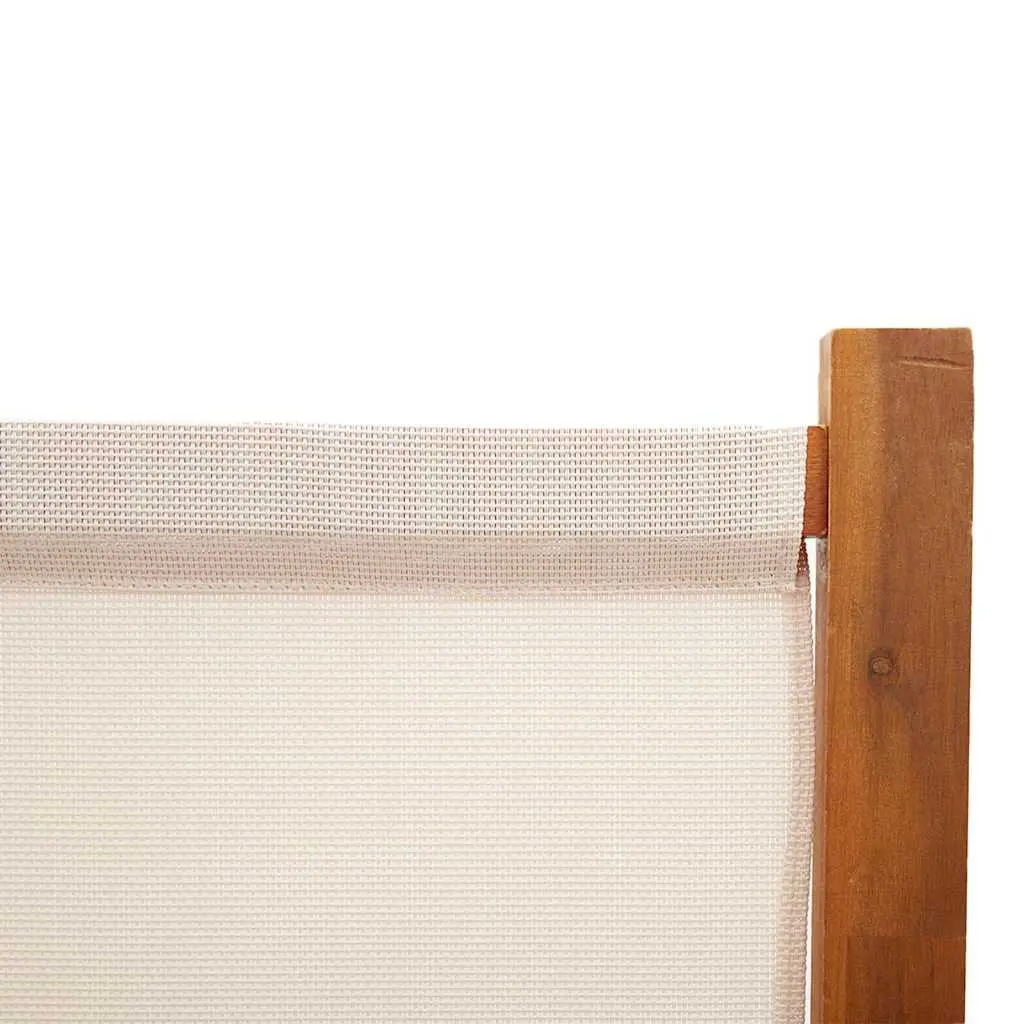 3-Panel Room Divider Cream Privacy Screen Folding Partition Indoor Outdoor
