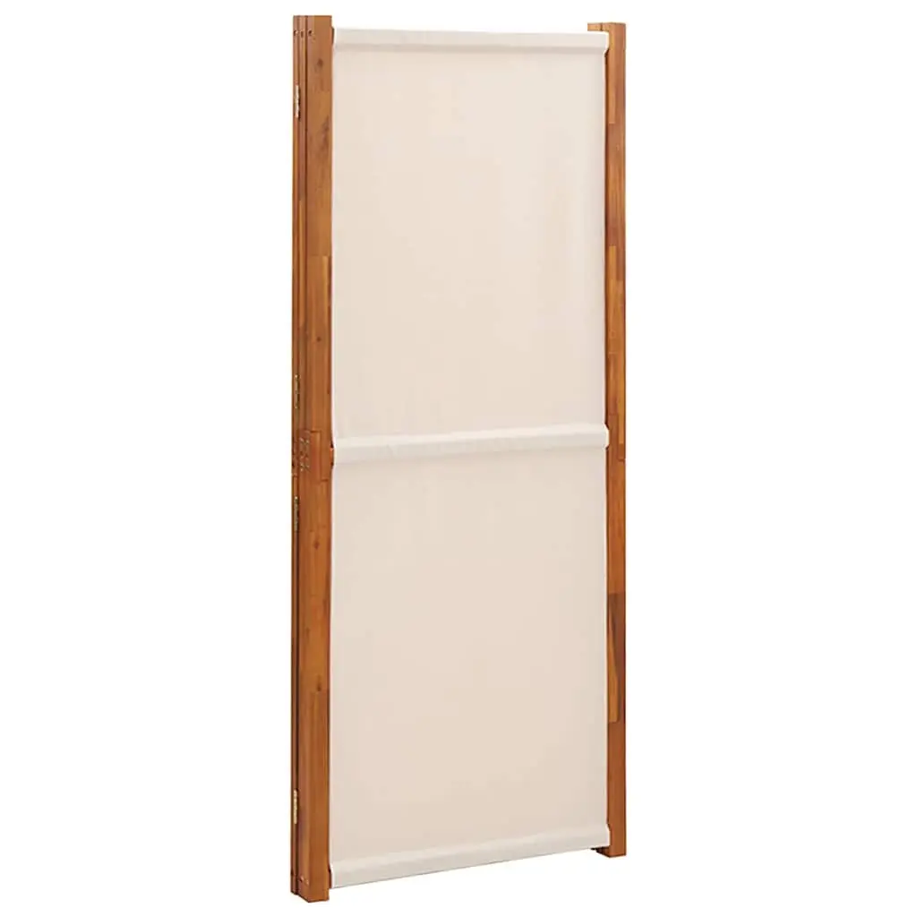 3-Panel Room Divider Cream Privacy Screen Folding Partition Indoor Outdoor