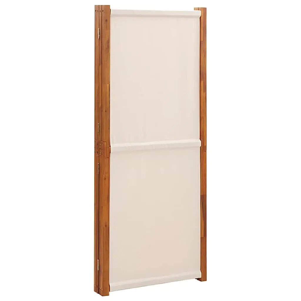 4-Panel Room Divider Screen Cream Foldable Indoor Outdoor Privacy Partition