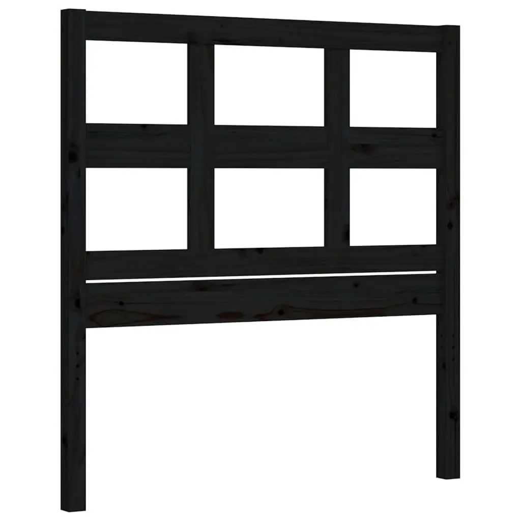 Solid Pine Bed Frame 90x190 cm in Black