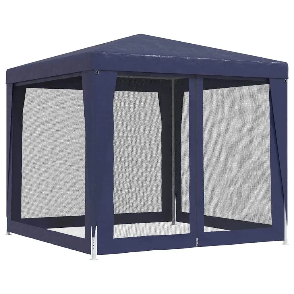 2.5x2.5m Blue Party Tent with Mesh Walls