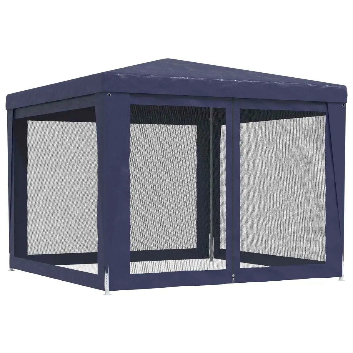 Party Tent Outdoor Use 3x3m Blue Mesh Sidewalls Gazebo Canopy Pavilion Shelter