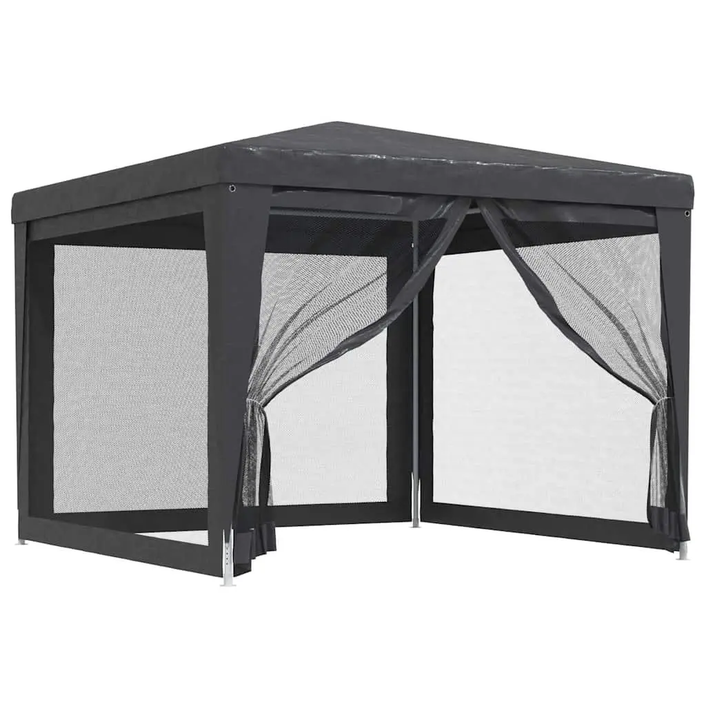 Party Tent Gazebo Outdoor Canopy 3x3m with Mesh Sidewalls for Garden Shelter