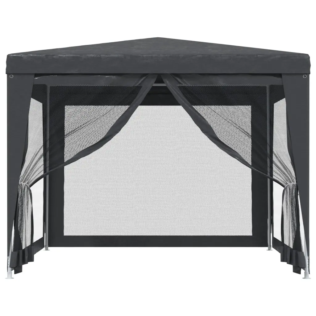 Party Tent Gazebo Outdoor Canopy 3x3m with Mesh Sidewalls for Garden Shelter
