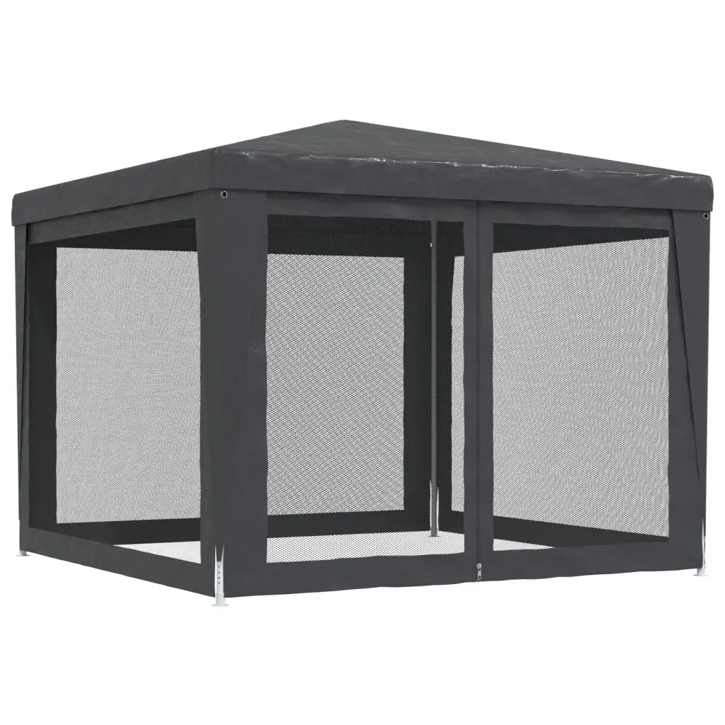 Party Tent Gazebo Outdoor Canopy 3x3m with Mesh Sidewalls for Garden Shelter