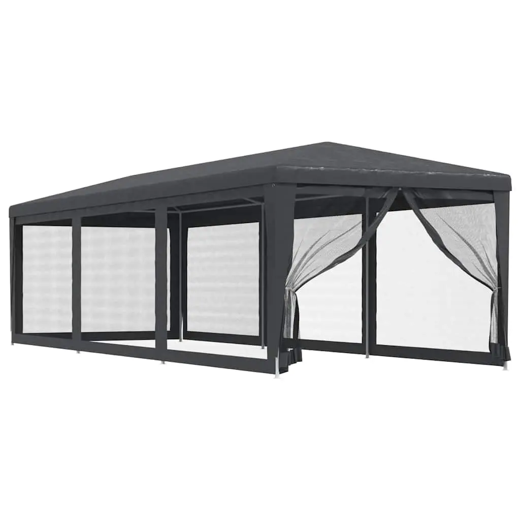Party Tent Outdoor 3x9m Pavilion Gazebo with 8 Mesh Sidewalls for Garden Events