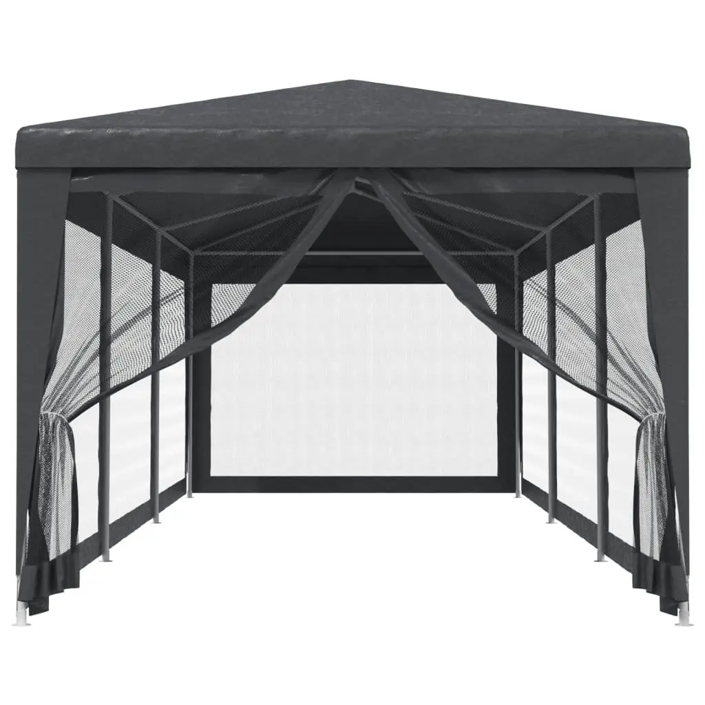 Party Tent Outdoor 3x9m Pavilion Gazebo with 8 Mesh Sidewalls for Garden Events