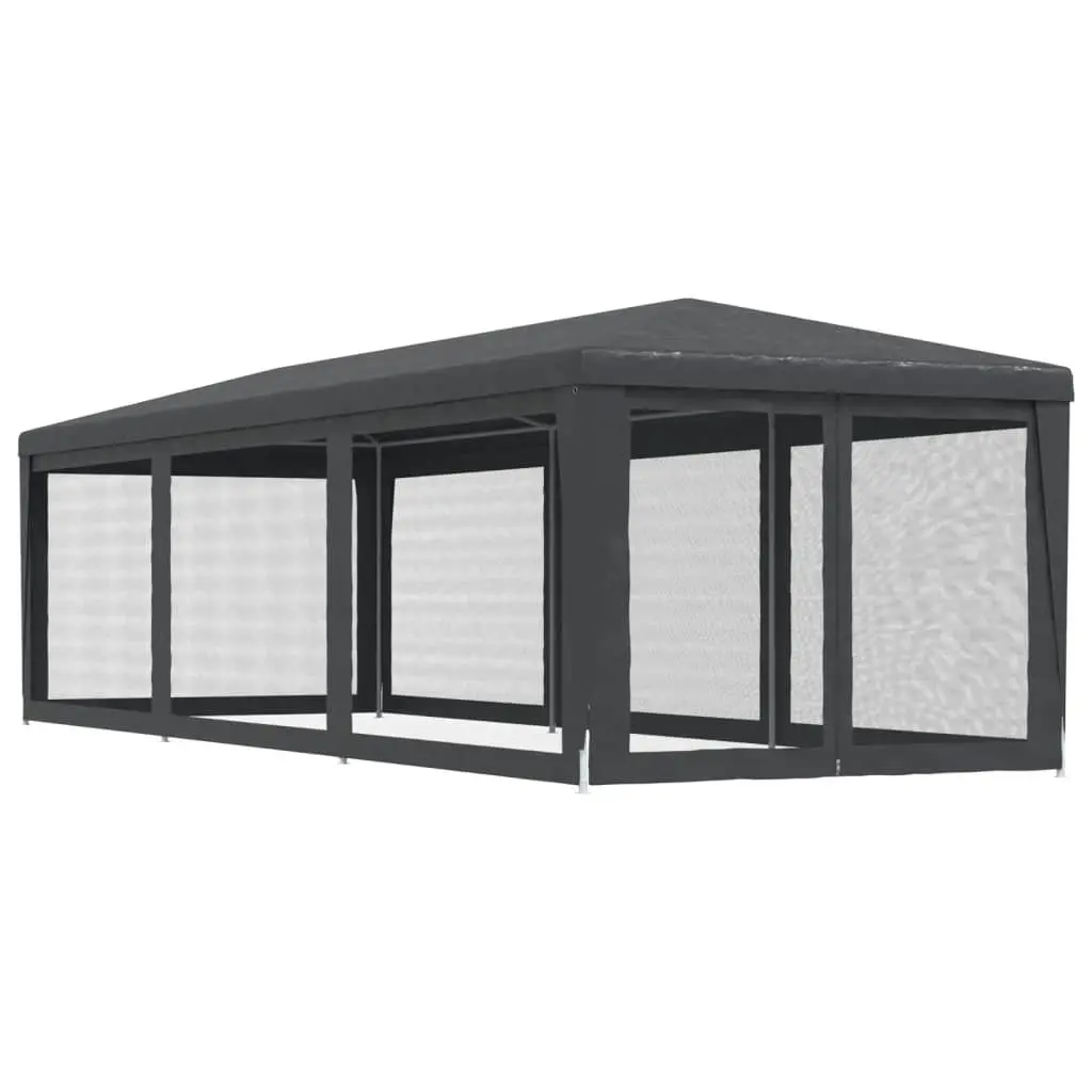 Party Tent Outdoor 3x9m Pavilion Gazebo with 8 Mesh Sidewalls for Garden Events