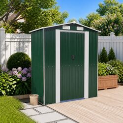 Garden Shed Specifications: Green Steel Storage Solution