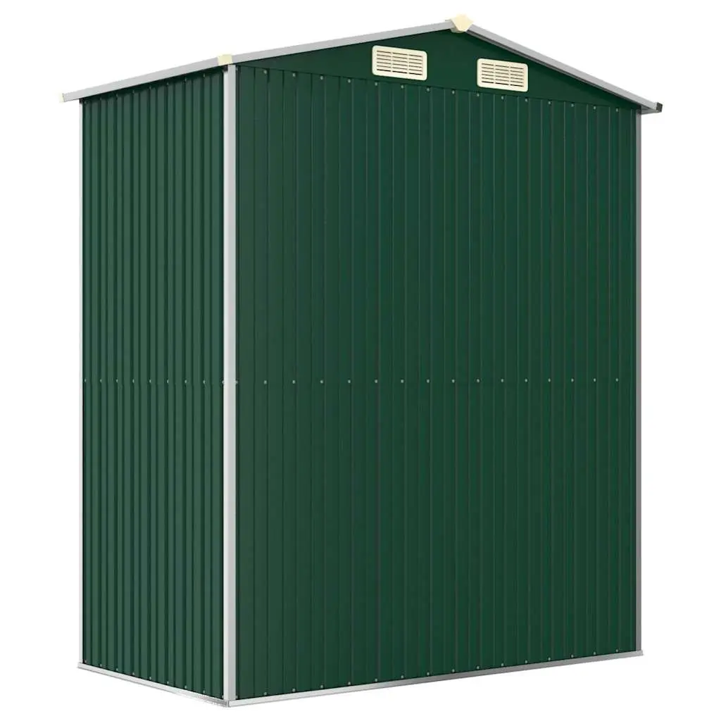 Garden Shed Green Outdoor Storage Tool House Galvanised Steel 192x108x223cm