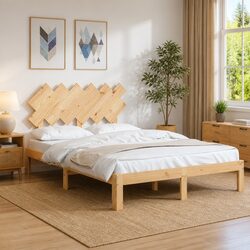 Solid Pine Wood Bed Frame 135x190 cm Specifications