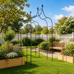 Specifications for Black Steel Garden Arches (Set of 2)