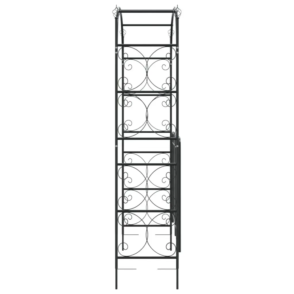 Garden Arch with Gate Outdoor Trellis Arbour Structure 108x45x235cm