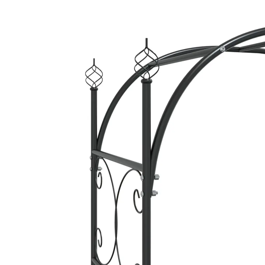 Garden Arch with Gate Outdoor Trellis Arbour Structure 108x45x235cm