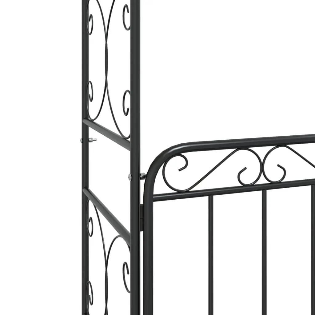 Garden Arch with Gate Outdoor Trellis Arbour Structure 108x45x235cm