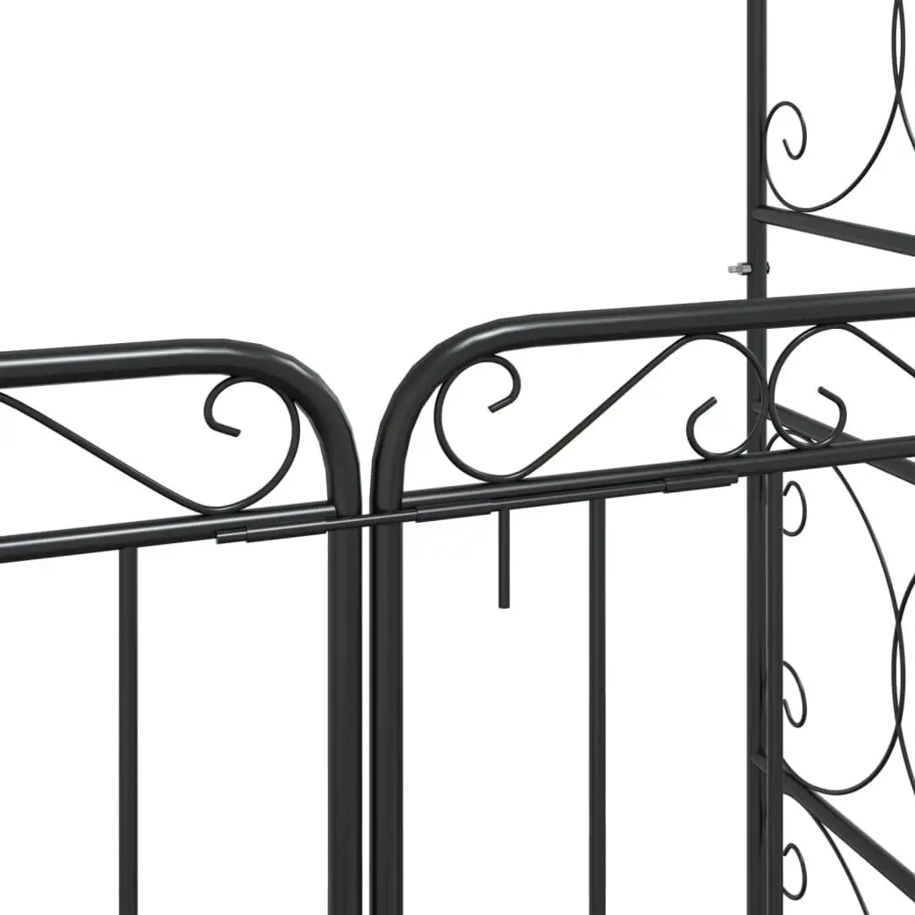 Garden Arch with Gate Outdoor Trellis Arbour Structure 108x45x235cm
