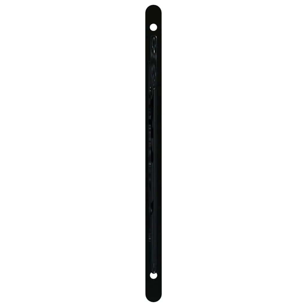 Hanging Basket Brackets for Garden Patio Black Steel 4 Piece