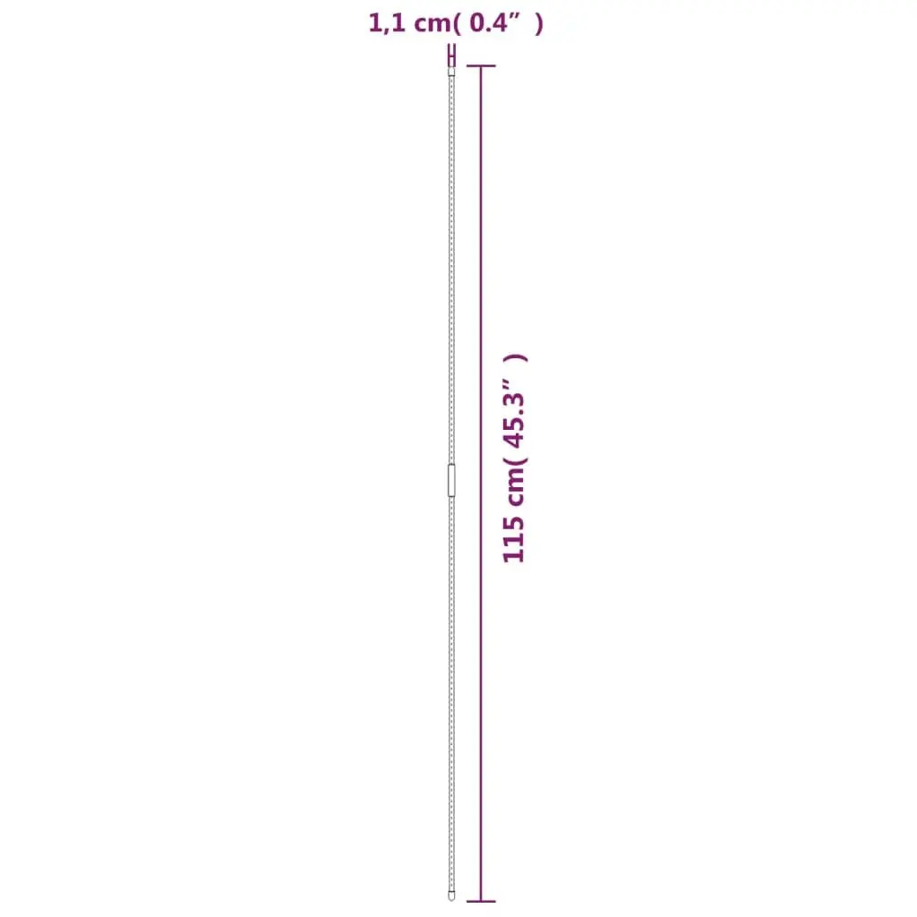 Plant Support Stakes for Garden 115cm Green Steel