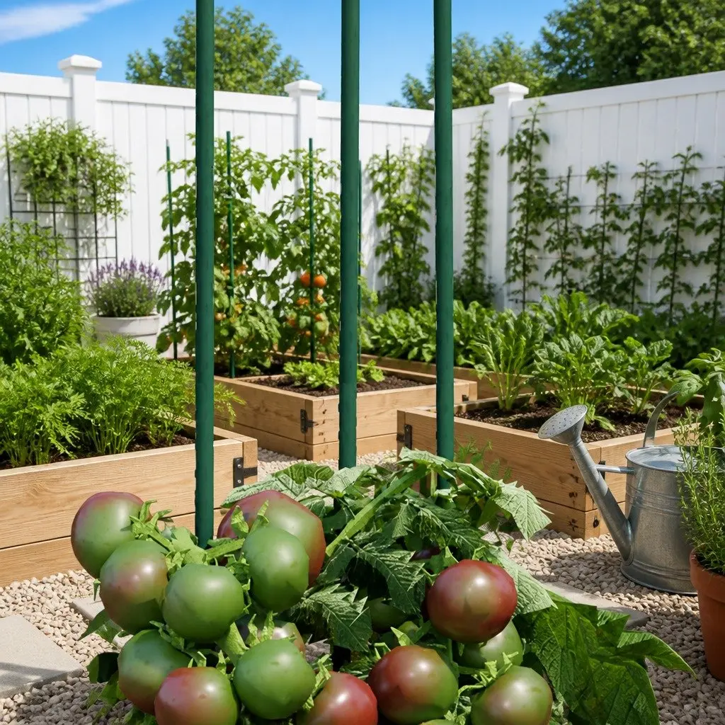 Plant Stakes for Garden Support 150 cm Green Steel