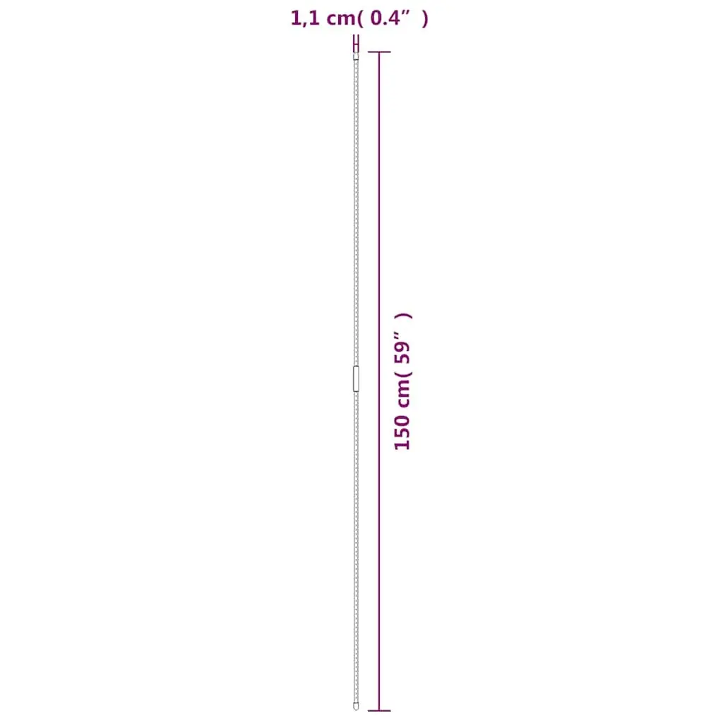 Plant Stakes for Garden Support 150 cm Green Steel