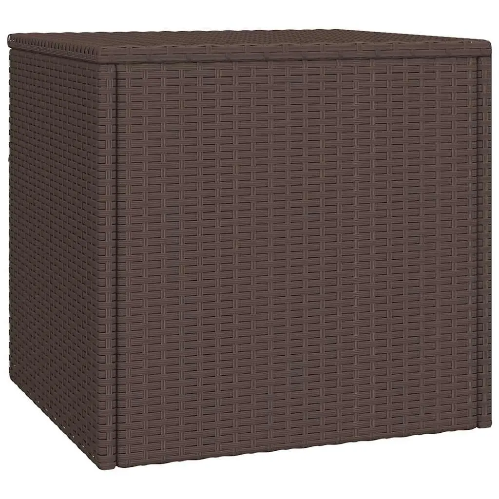 Rattan Side Tables Set of 3 Outdoor Brown Different Sizes Shapes