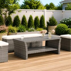 Coffee Table Specifications: Grey Outdoor Garden Table