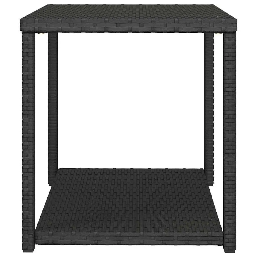 Black Poly Rattan Side Table