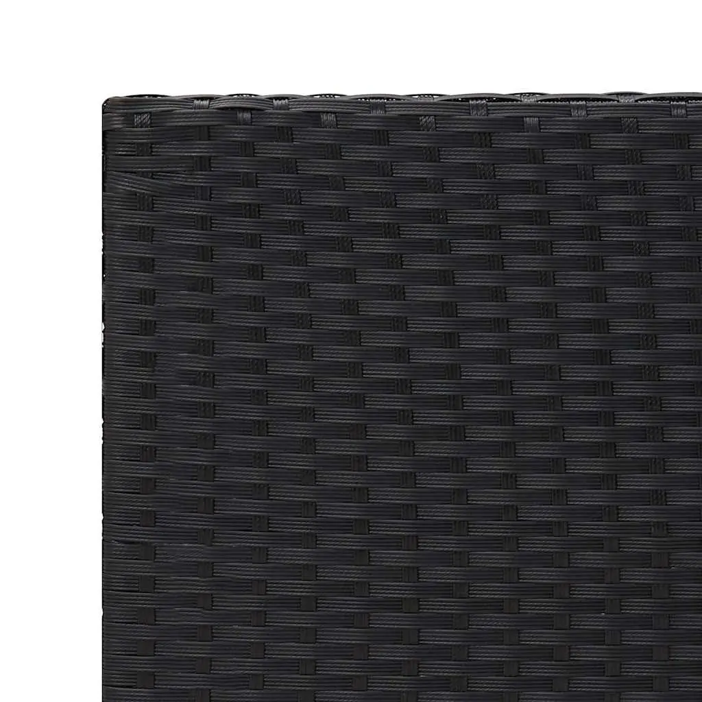 Black Poly Rattan Side Table