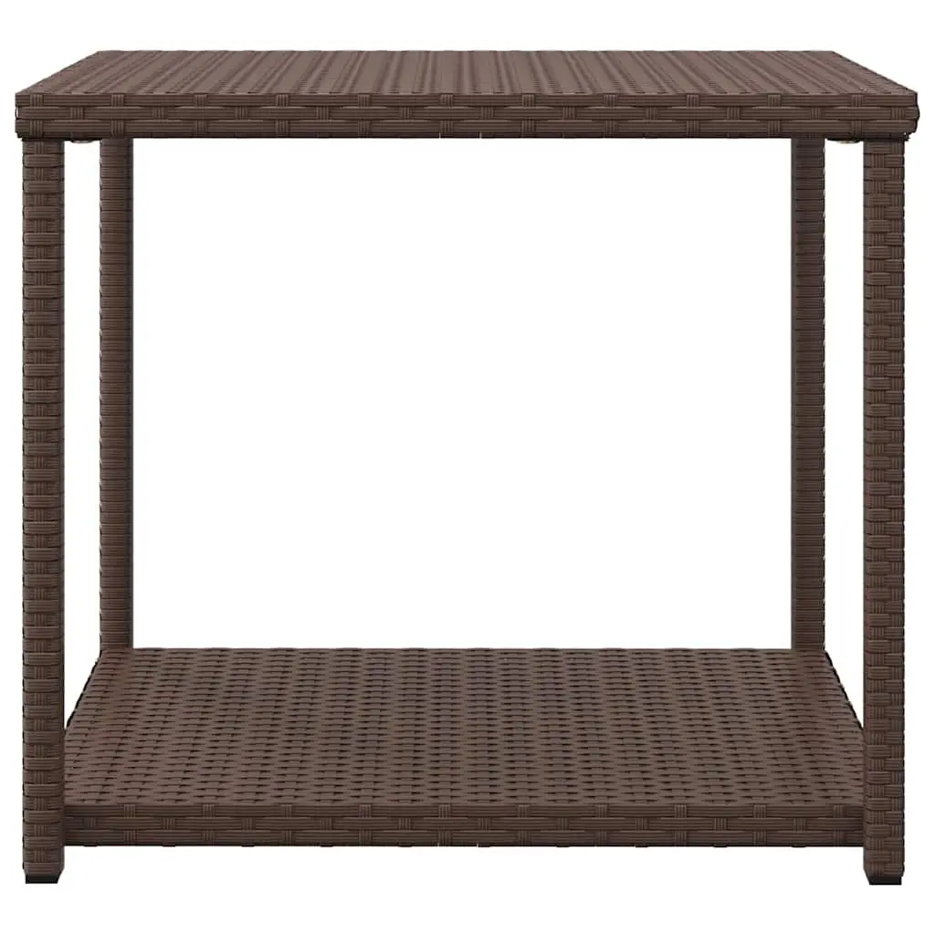 Brown Side Table 55x45x49 cm with Storage
