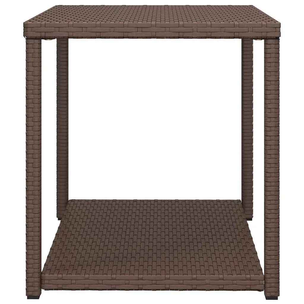 Brown Side Table 55x45x49 cm with Storage