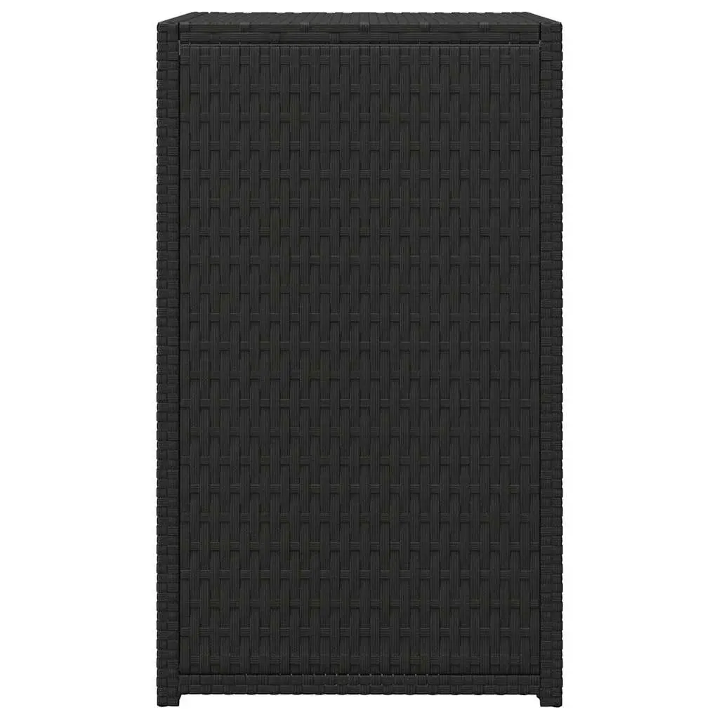 C-Shaped Side Table Black 40x35x60cm Poly Rattan Accent End Table Sofa