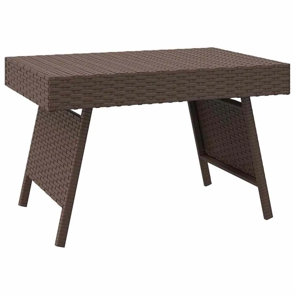 Foldable Side Table Brown Outdoor Indoor Accent End Table Garden Furniture