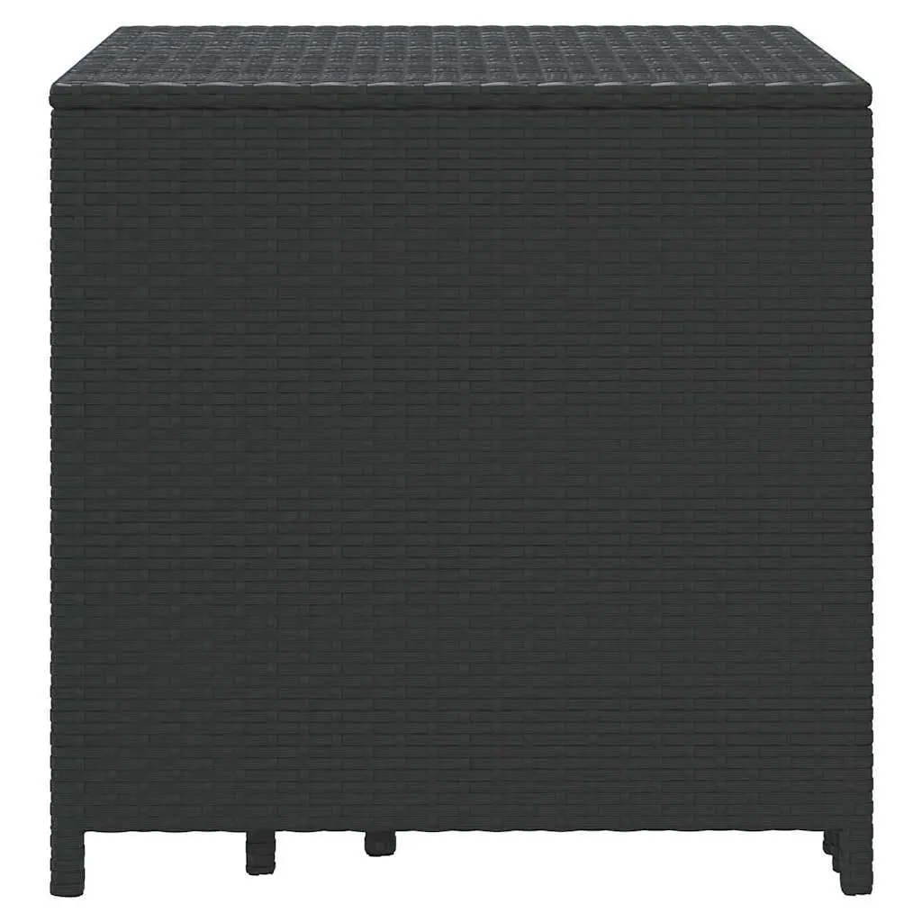 Nesting Tables for Living Room or Outdoor Use 3 Pieces Black Poly Rattan