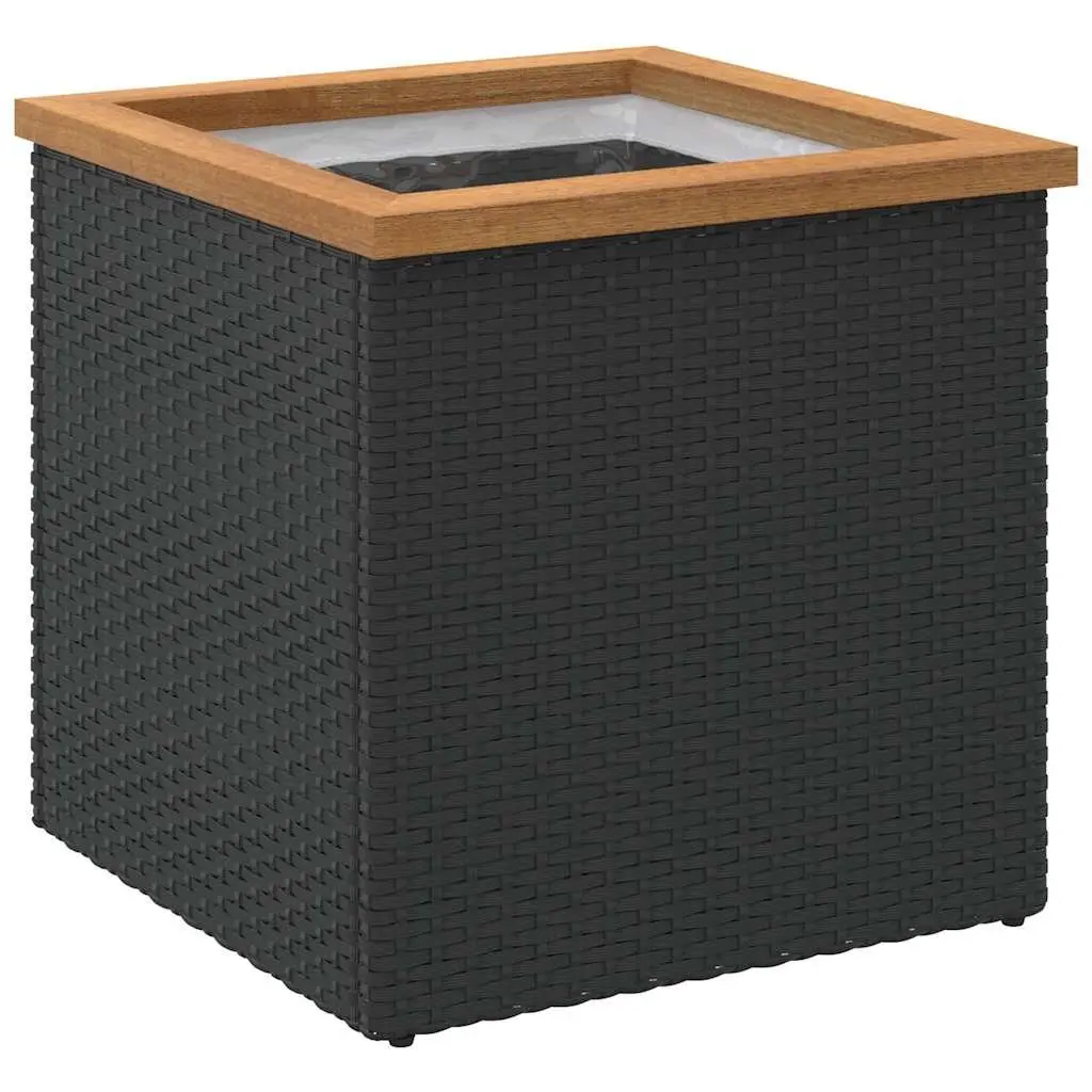 Poly Rattan Planter Outdoor Garden Flower Pot 40x40x40 cm
